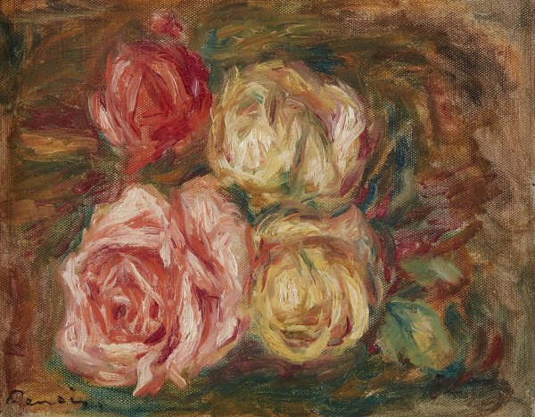 Main Product Photo of Roses  Painting by Pierre-Auguste Renoir