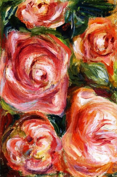 Roses by Pierre-Auguste Renoir - Hand-Painted Oil Painting Reproduction
