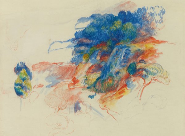 Route a Cagnes  by Pierre-Auguste Renoir - Hand-Painted Oil Painting Reproduction