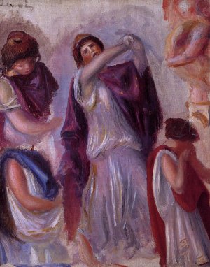 Scene Antique - Femmes aux Peplums by Pierre-Auguste Renoir Oil Painting