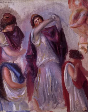 Scene Antique - Femmes aux Peplums by Pierre-Auguste Renoir Oil Painting