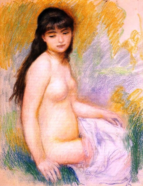 Seated Bather 6 by Pierre-Auguste Renoir - Hand-Painted Oil Painting Reproduction