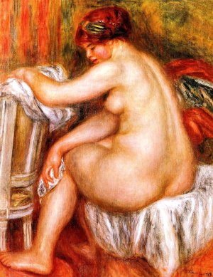 Seated Female Nude by Pierre-Auguste Renoir Oil Painting