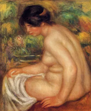 Seated Nude in Profile also known as Gabrielle by Pierre-Auguste Renoir - Oil Painting Reproduction