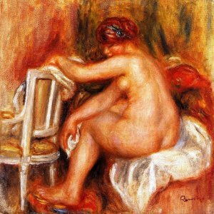 Seated Nude by Pierre-Auguste Renoir Oil Painting