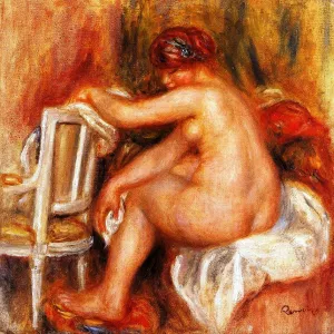 Seated Nude by Pierre-Auguste Renoir Oil Painting