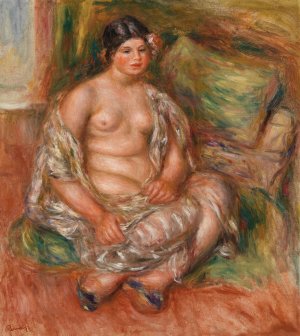 Seated Odalisque by Pierre-Auguste Renoir Oil Painting