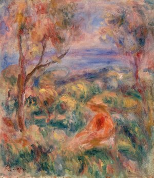 Seated Woman with Sea in the Distance by Pierre-Auguste Renoir Oil Painting