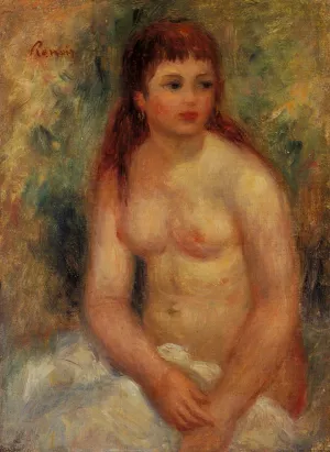 Seated Young Woman, Nude by Pierre-Auguste Renoir - Oil Painting Reproduction