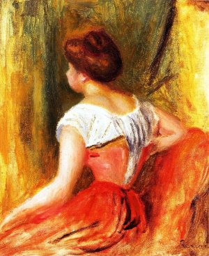 Seated Young Woman by Pierre-Auguste Renoir Oil Painting