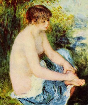 Small Nude in Blue by Pierre-Auguste Renoir Oil Painting