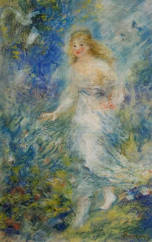 Spring The Four Seasons by Pierre-Auguste Renoir - Oil Painting Reproduction