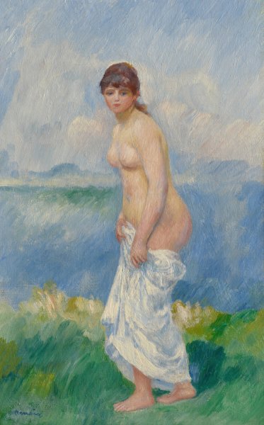 Main Product Photo of Standing Bather  Painting by Pierre-Auguste Renoir