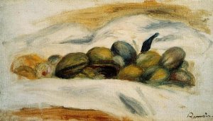 Still Life - Almonds and Walnuts by Pierre-Auguste Renoir Oil Painting