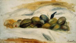 Still Life - Almonds and Walnuts painting by Pierre-Auguste Renoir
