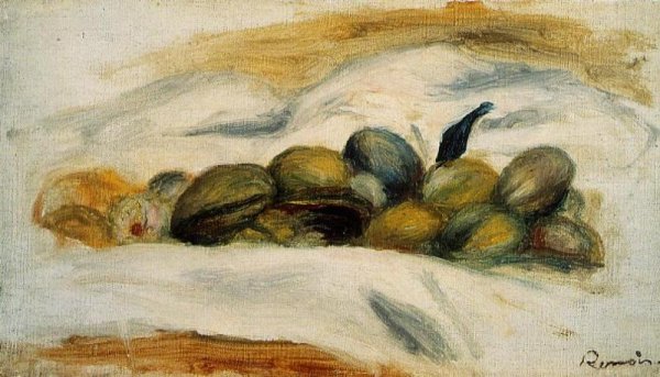Still Life - Almonds and Walnuts by Pierre-Auguste Renoir - Hand-Painted Oil Painting Reproduction