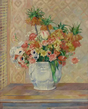 Still Life; Flowers by Pierre-Auguste Renoir Oil Painting