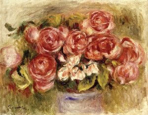 Still Life of Roses in a Vase Oil painting by Pierre-Auguste Renoir