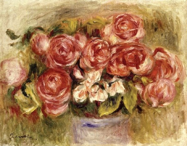 Main Product Photo of Still Life of Roses in a Vase Painting by Pierre-Auguste Renoir