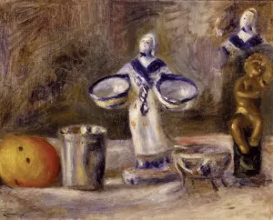 Still Life with a Faience Figure by Pierre-Auguste Renoir - Oil Painting Reproduction