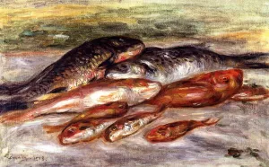 Still Life with a Fish by Pierre-Auguste Renoir Oil Painting