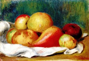 Still Life with Apples and a Pear by Pierre-Auguste Renoir Oil Painting
