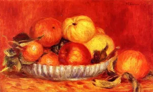 Still Life with Apples and Oranges by Pierre-Auguste Renoir - Oil Painting Reproduction