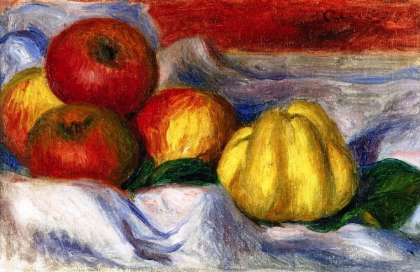 Still Life with Apples and Quinces by Pierre-Auguste Renoir - Hand-Painted Oil Painting Reproduction