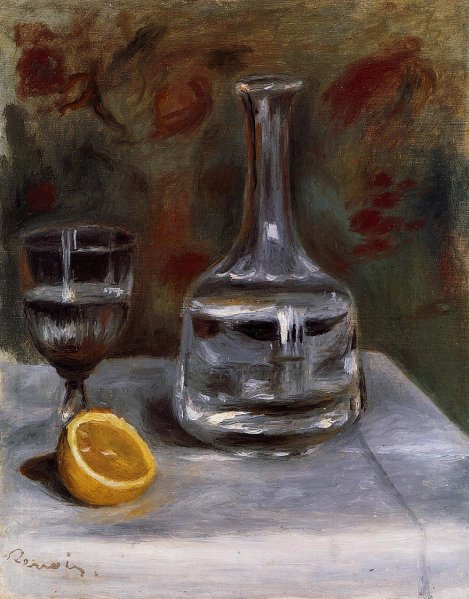 Still Life with Carafe by Pierre-Auguste Renoir - Hand-Painted Oil Painting Reproduction