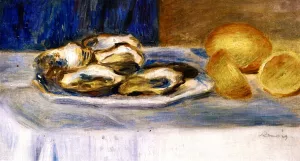 Still Life with Lemons and Oysters by Pierre-Auguste Renoir Oil Painting