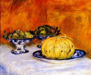 Still Life with Melon II by Pierre-Auguste Renoir Oil Painting
