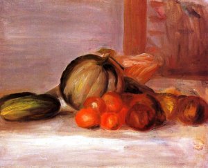 Still Life with Melon by Pierre-Auguste Renoir Oil Painting
