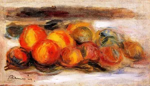Still Life with Peaches by Pierre-Auguste Renoir - Oil Painting Reproduction