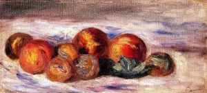 Still Life with Peaches by Pierre-Auguste Renoir - Oil Painting Reproduction