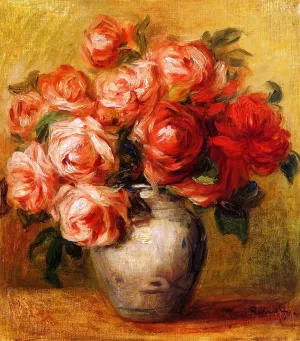 Still Life with Roses 2 by Pierre-Auguste Renoir - Oil Painting Reproduction
