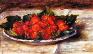 Still Life with Strawberries 3 by Pierre-Auguste Renoir Oil Painting