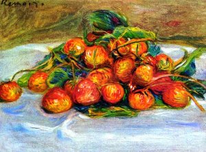 Still Life with Strawberries 4 by Pierre-Auguste Renoir Oil Painting