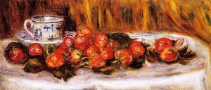 Still Life with Strawberries 5 by Pierre-Auguste Renoir Oil Painting