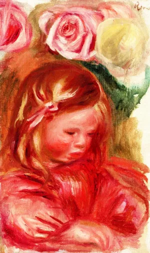 Study: Coco Among the Roses by Pierre-Auguste Renoir Oil Painting