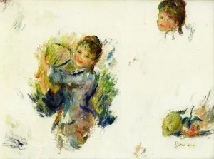 Study for Girls playing with a Shuttlecock' by Pierre-Auguste Renoir - Oil Painting Reproduction