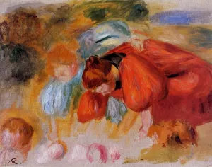 Study for 'The Croquet Game' by Pierre-Auguste Renoir Oil Painting