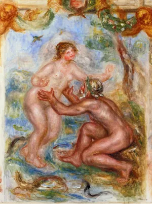 Study for the Saone Embraced by the Rhone by Pierre-Auguste Renoir - Oil Painting Reproduction