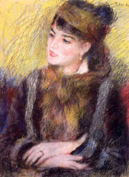 Study of a Woman by Pierre-Auguste Renoir - Hand-Painted Oil Painting Reproduction