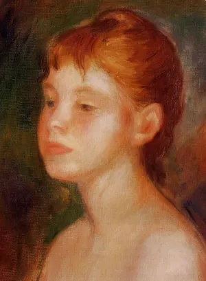 Study of a Young Girl also known as Mademoiselle Murer by Pierre-Auguste Renoir - Oil Painting Reproduction