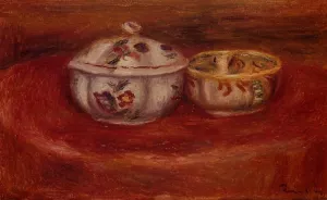 Sugar Bowl and Earthenware Bowl by Pierre-Auguste Renoir Oil Painting