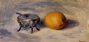 Sugar Bowl and Lemon by Pierre-Auguste Renoir Oil Painting