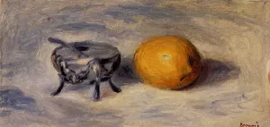 Sugar Bowl and Lemon by Pierre-Auguste Renoir - Oil Painting Reproduction