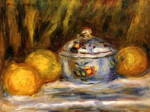 Sugar Bowl and Lemons by Pierre-Auguste Renoir Oil Painting