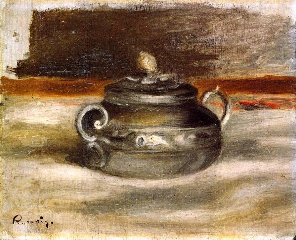 Sugar Bowl by Pierre-Auguste Renoir - Hand-Painted Oil Painting Reproduction