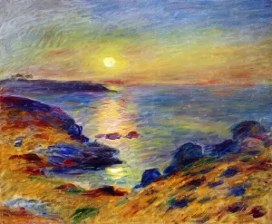 Sunset at Douarnenez painting by Pierre-Auguste Renoir